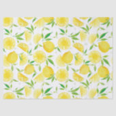 Zomer Citrus Watercolor Citroen Patroon Tissuepapier (Voorkant)