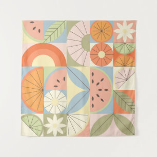 Zomer Citrus Watermeloen: Abstracte Geometrische P Wandkleed