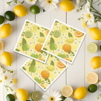 Zomer citrusvruchten Papier servetten