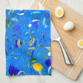 Zomer, citrusvruchten, Siciliaanse stijl, citroenv Theedoek (Quarter Fold)