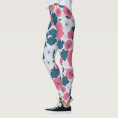 Zomer Classic Eenvoudige Bloemen LuLaRoe Roze Wit Leggings (Links)