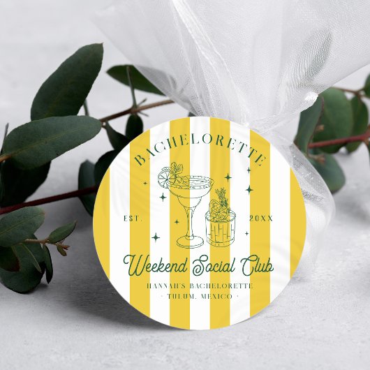 Zomer Cocktail Club | Meisjesuitje Ronde Sticker