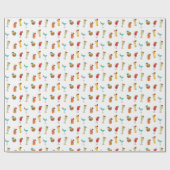 Zomer Cocktail Drinken Patroon Cadeaupapier (Vlak)
