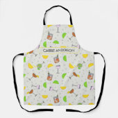 Zomer cocktail patroon bartender mixoloog schort (Voorkant)