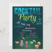 Zomer, Cocktail, Verjaardagsfeestje zwembad Kaart (Voorkant)