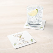 Zomer Cocktail Vrouw 50ste Verjaardagsfeest Kartonnen Onderzetters (Insitu)