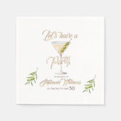 Zomer Cocktail Vrouwen 50ste Verjaardag Party Servet (Voorkant)