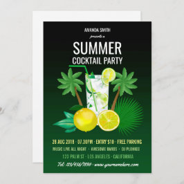Zomer Cocktails Feest Kaart