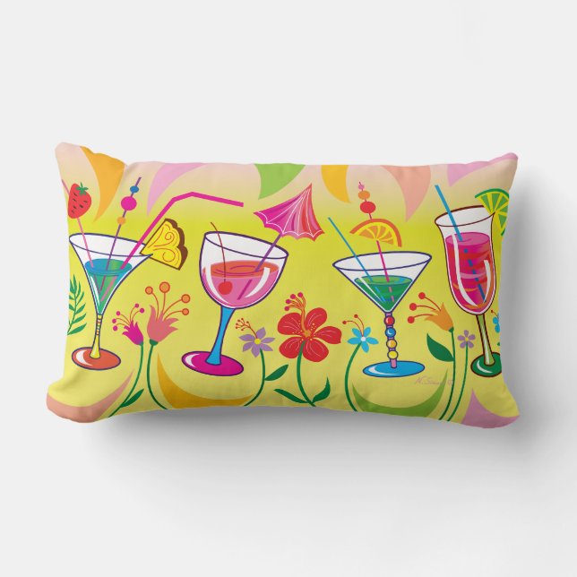 Zomer Cocktails Kussen (Voorkant)