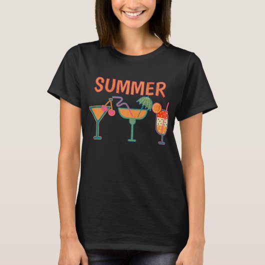 Zomer Cocktails T-shirt (Voorkant)