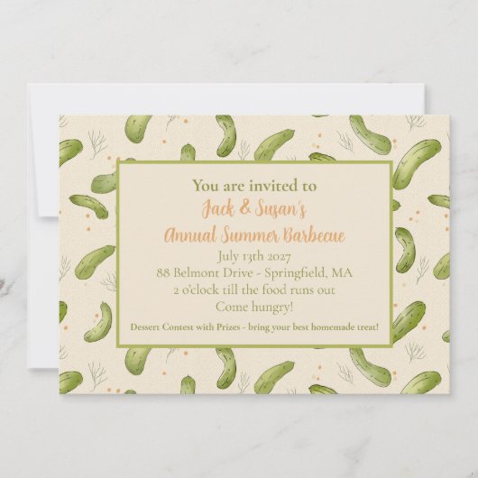Zomer Cookout Barbecue uitnodiging (Voorkant)