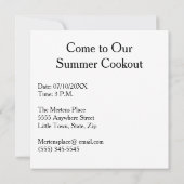 Zomer Cookout Camouflage Militair Groen Patroon Kaart (Achterkant)