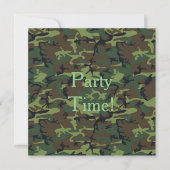 Zomer Cookout Camouflage Militair Groen Patroon Kaart (Voorkant)