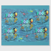 Zomer Cool Zwembad Party Kinderen Verjaardag Cadeaupapier (Vlak)