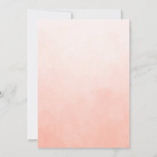 Zomer Coral Klaproos Baby Shower Kaart (Achterkant)