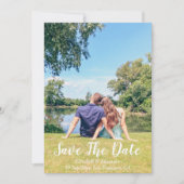 Zomer Cottage aan het Meer Save The Date Kaart (Voorkant)