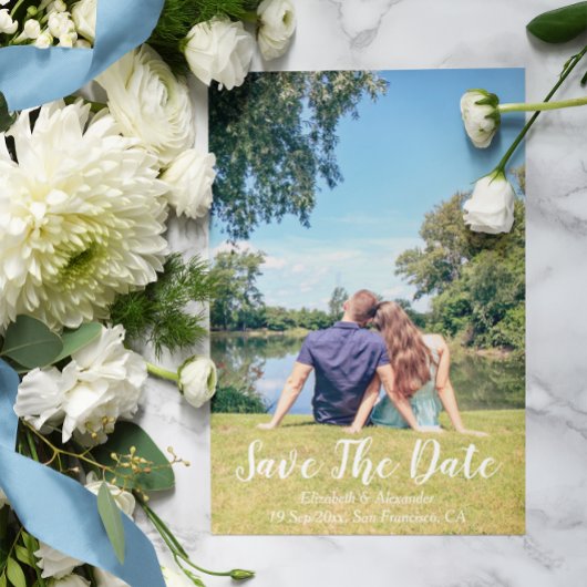 Zomer Cottage aan het Meer Save The Date Kaart