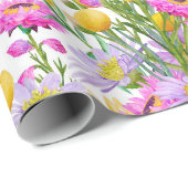 Zomer Cottage Tuin Wit Cadeaupapier (Rol Hoek)