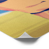 Zomer Curvy Vrouw Bikini Poster (Hoek)