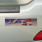 Zomer dag aan de zee (strandlandschap) bumpersticker (Op auto)