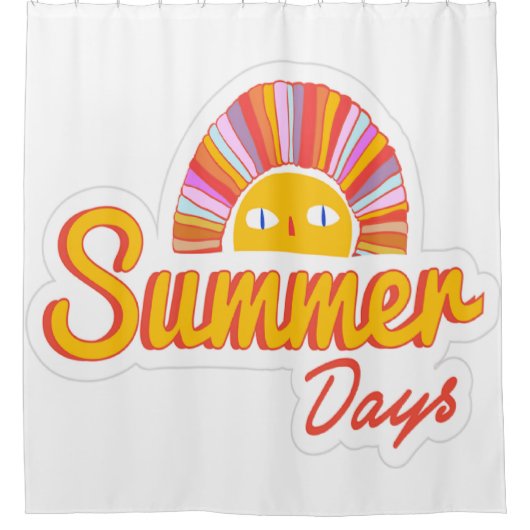 Zomer dag  douchegordijn (Voorkant)