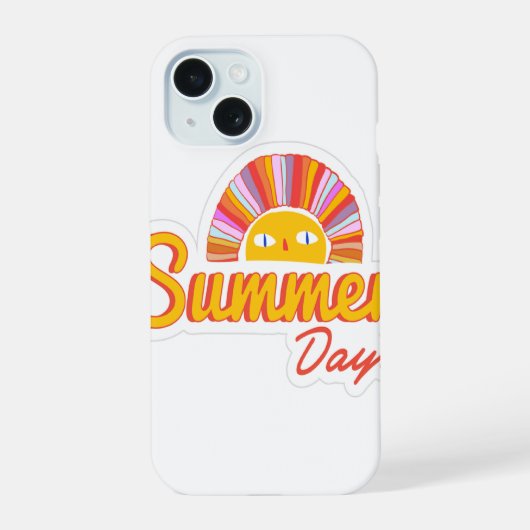 Zomer dag iPhone 15 case (Achterkant)