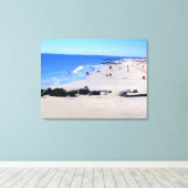 'Zomer Dag op het Strand (Blauw)' Ingepakt Canvas Afdruk (Insitu (Houten vloer))