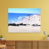 'Zomer Dag op het Strand (Blauw)' Ingepakt Canvas Afdruk (Insitu (Woonkamer))