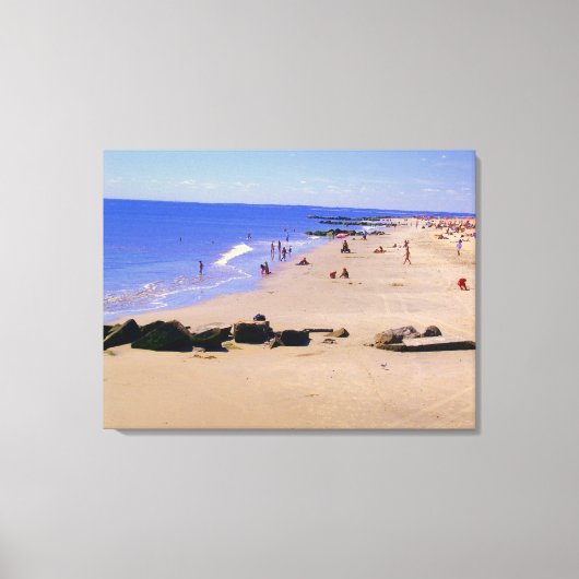 'Zomer Dag op het Strand (Goud) ' Ingepakt Canvas Afdruk (Voorkant)