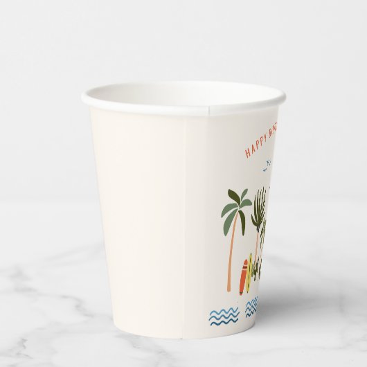 Zomer-dag-Surf op feestdag Papieren Bekers (Rechts)