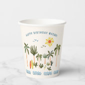 Zomer-dag-Surf op feestdag Papieren Bekers (Voorkant)
