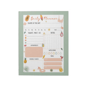 Zomer dagelijkse planner notitieblok 
