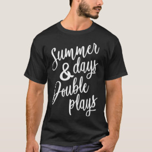 Zomer Dagen Dubbel Speelt Honkbal Softbal Mam GIF T-shirt