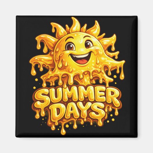 Zomer Dagen Sticker Magneet (Voorkant)