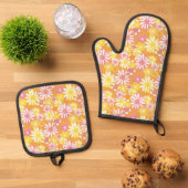Zomer Daisies Oven Mitt Set (Top down)