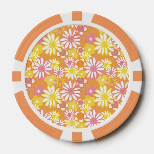 Zomer Daisies Poker Chips (Voorkant)