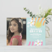 Zomer Daisy Bloem Retro Manier Twee Groovy Foto (Staand voorkant)