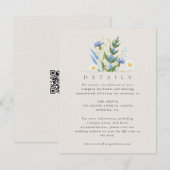 Zomer Daisy Blue Floral Details Behuizing Kaart (Voorkant / Achterkant)