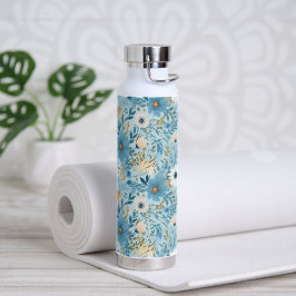Zomer Daisy Design op blauw Waterfles