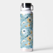 Zomer Daisy Design op blauw Waterfles (Achterkant)