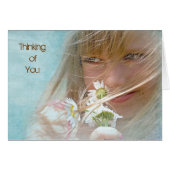 Zomer Daisy Meisje Denken Van U (Voorkant Horizontaal)