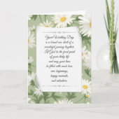 Zomer Daisy religieuze bruiloft Kaart (Voorkant)