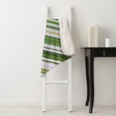 Zomer Daisy wit en groene streep Sherpa Deken (In situ)