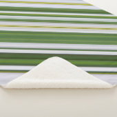 Zomer Daisy wit en groene streep Sherpa Deken (3/4)