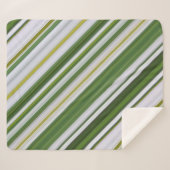 Zomer Daisy wit en groene streep Sherpa Deken (Voorkant (horizontaal))