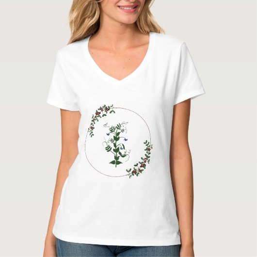 Zomer Dames Cute Plant T-shirt (Voorkant)