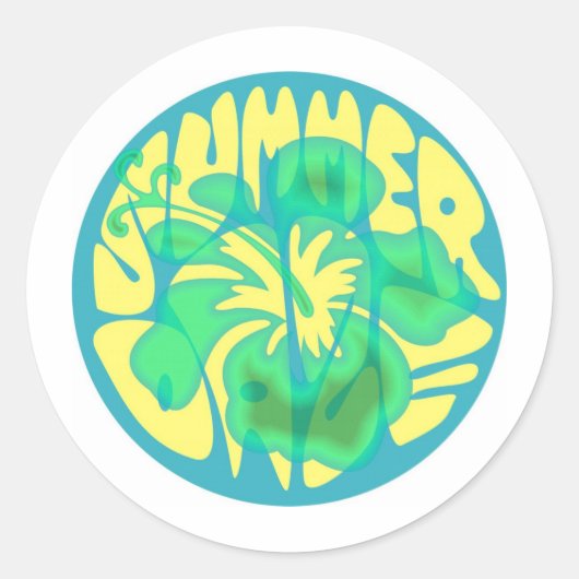 Zomer Daze 2 Ronde Sticker (Voorkant)