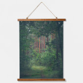 Zomer dennenbos pad hangend wandkleed (Voorkant)
