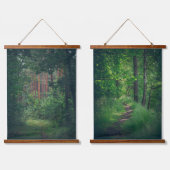 Zomer dennenbos pad hangend wandkleed (Dubbel)