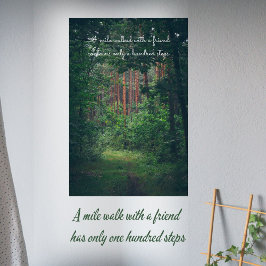 Zomer dennenbos pad poster